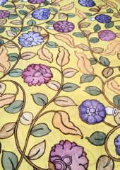 Kalamkari Dupatta - Yellow K2 - Wefta