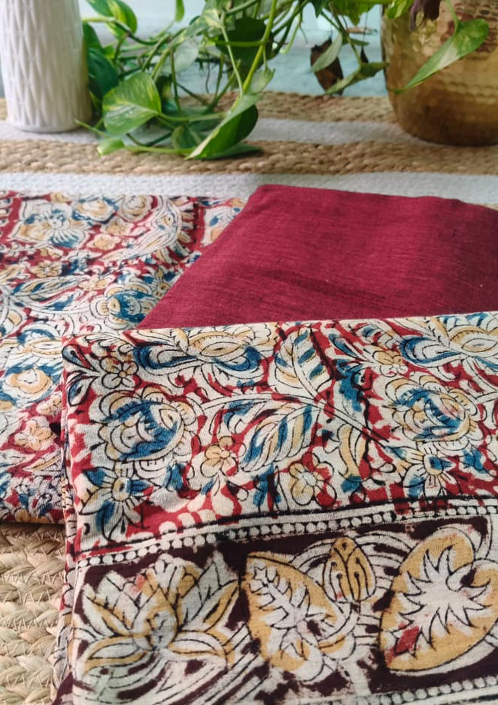 Kalamkari Print Suit - HBKS2 - Wefta