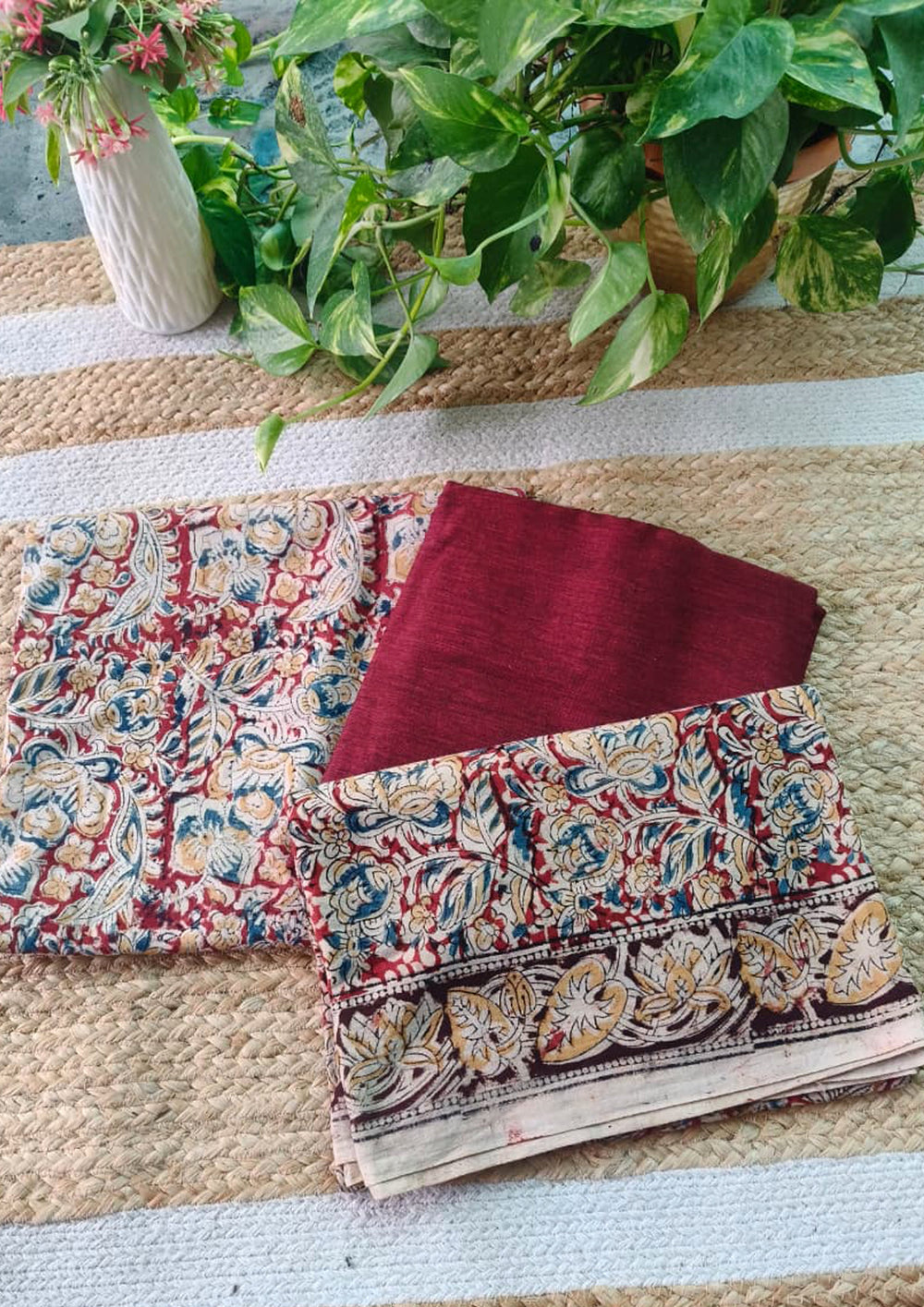 Kalamkari Print Suit - HBKS2 - Wefta