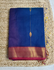 Maheshwari Saree- Blue shaded MM06 - Wefta