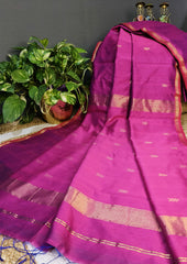 Maheshwari Saree- M3 Pink - Wefta