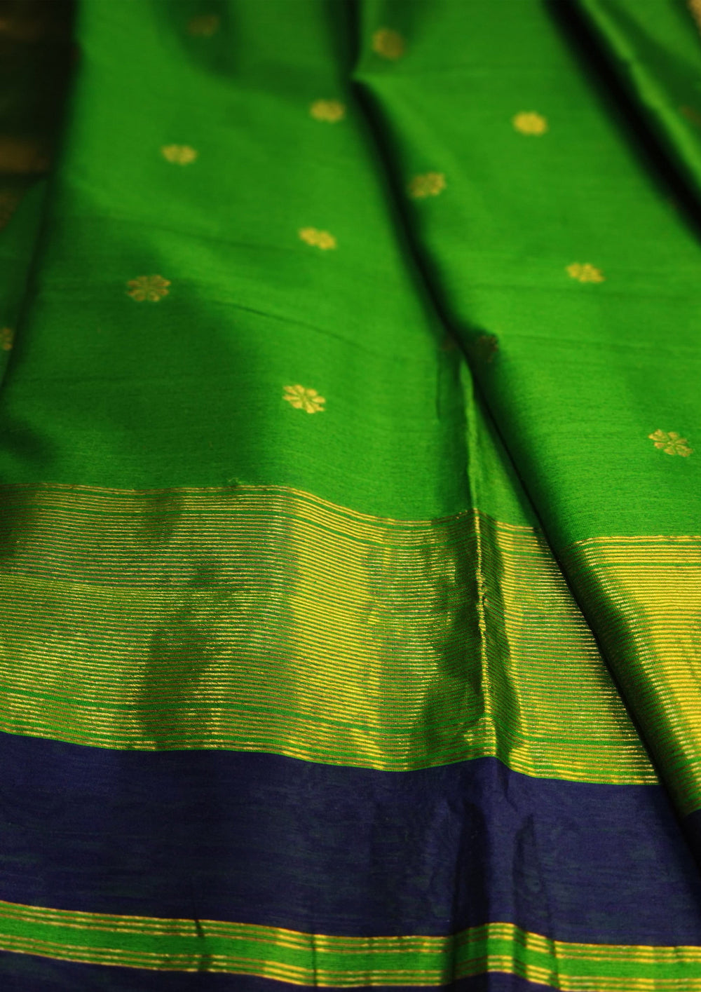 Maheshwari Saree - M4 Blue Green - Wefta