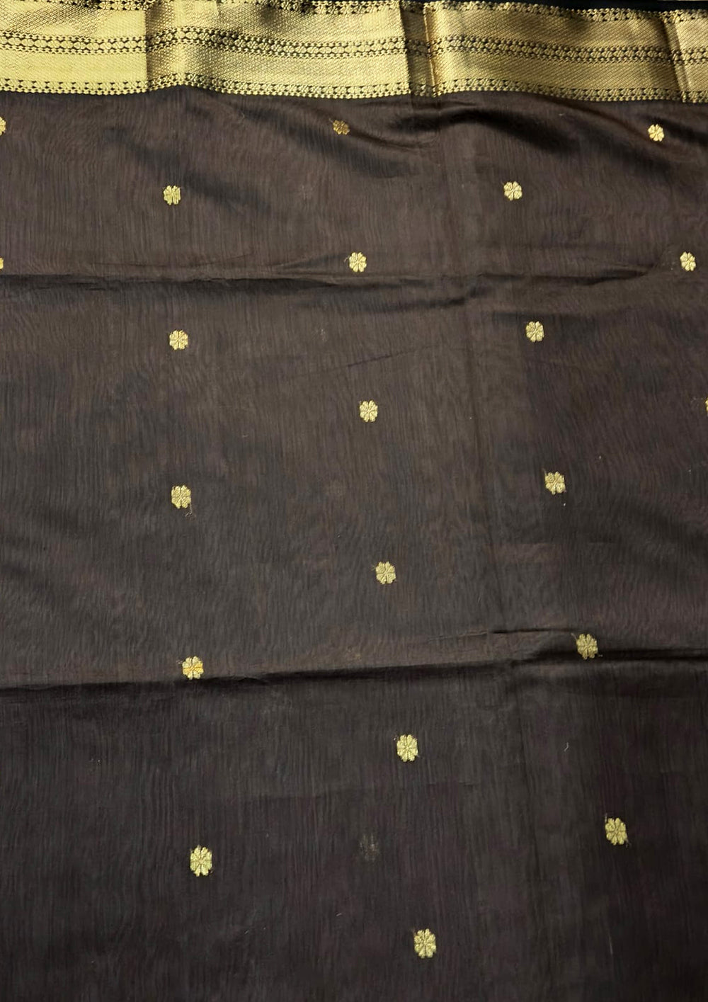 Maheshwari Saree - M5 Mustard Brown - Wefta
