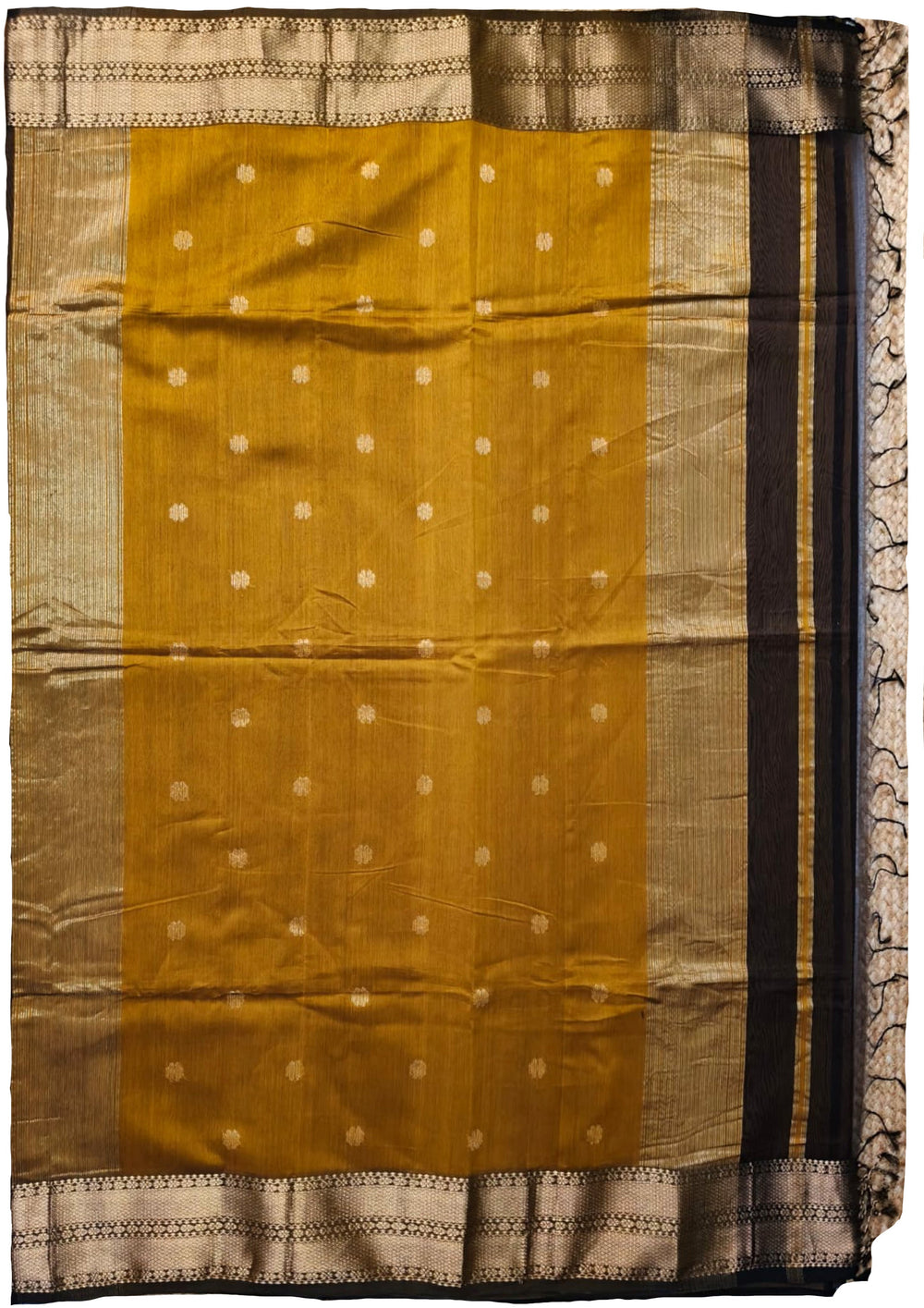 Maheshwari Saree - M5 Mustard Brown - Wefta