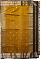 Maheshwari Saree - M5 Mustard Brown - Wefta