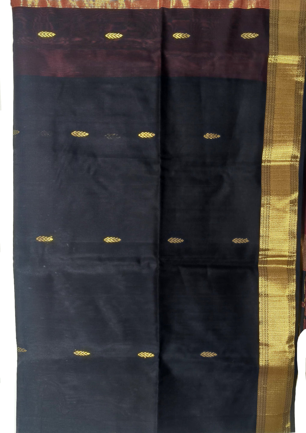 Maheshwari Saree - M6 Black - Wefta