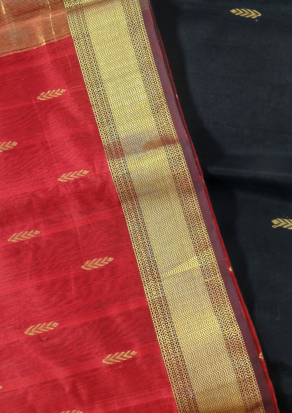 Maheshwari Saree - M6 Black - Wefta