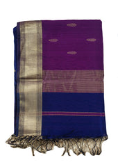 Maheshwari Saree - M8 Blue - Wefta