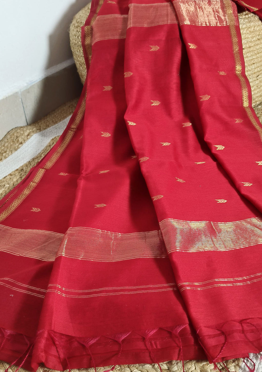 Maheshwari Saree - M9 Red - Wefta