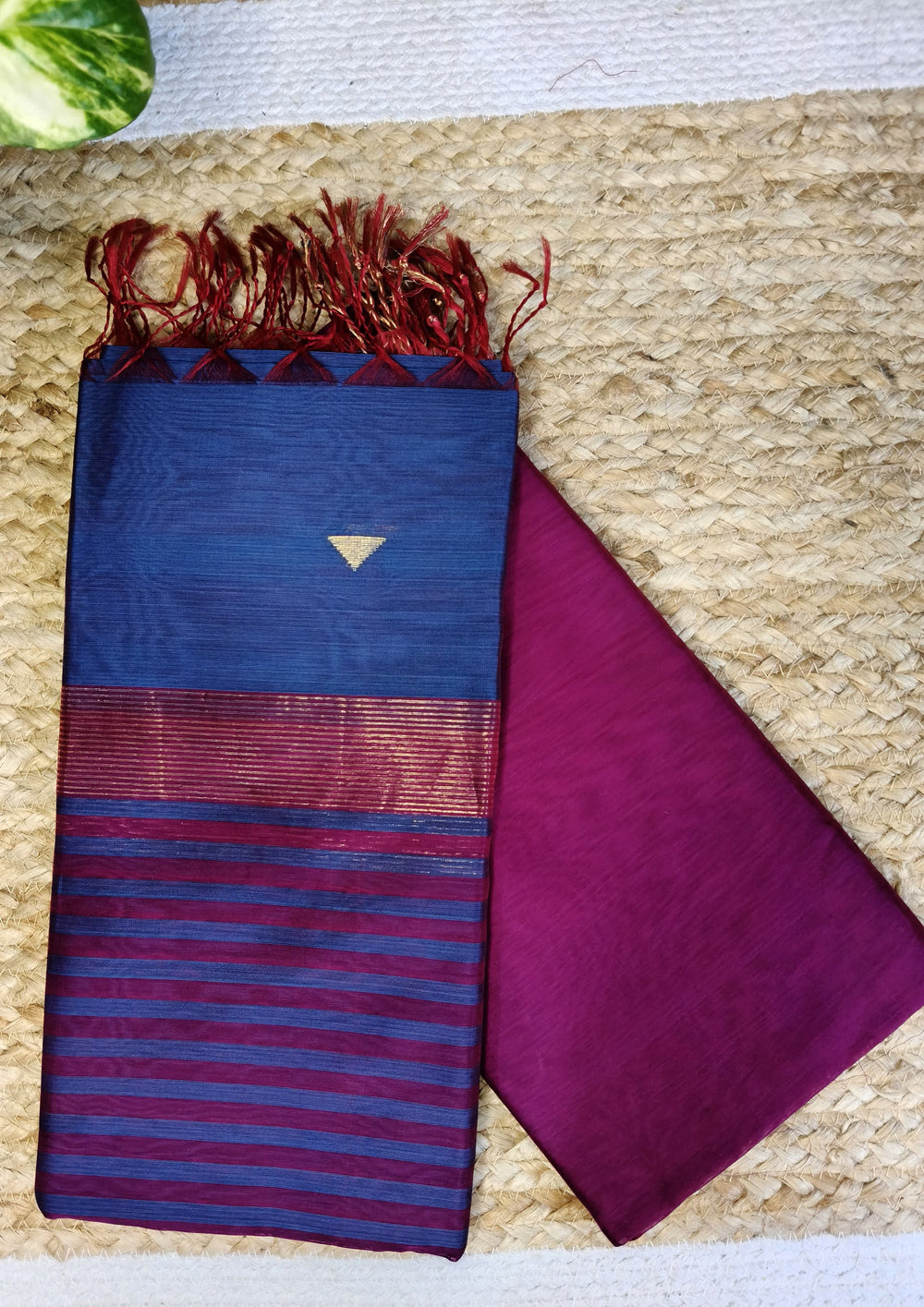 Maheshwari Silk Suit Set - Buti Pink1 - Wefta