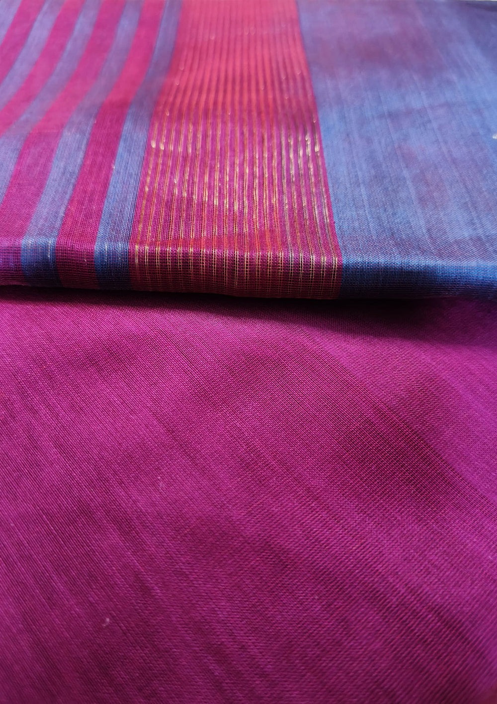 Maheshwari Silk Suit Set - Buti Pink1 - Wefta