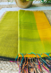 Maheshwari Silk Suit Set - Green M20 - Wefta