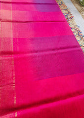 Maheshwari Silk Suit Set - Pink M21 - Wefta