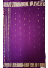 Paithani Cotton Saree - Purple - Wefta