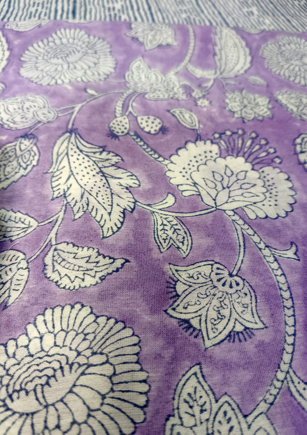 Sanaganeri Chanderi Suit - Lilac - Wefta