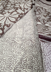 Sanganeri Cotton Kota Suit - Brown - Wefta