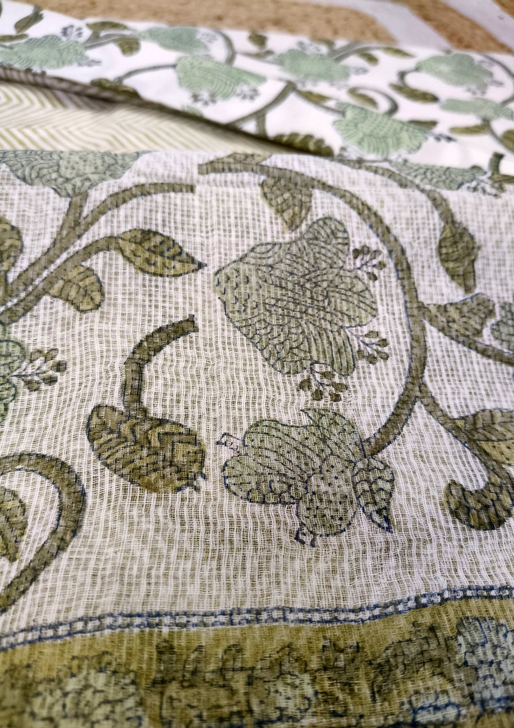 Sanganeri Cotton Kota Suit - Green - Wefta