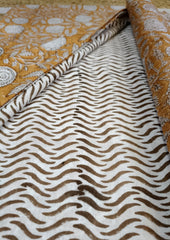 Sanganeri Cotton Kota Suit - Mustard Yellow - Wefta