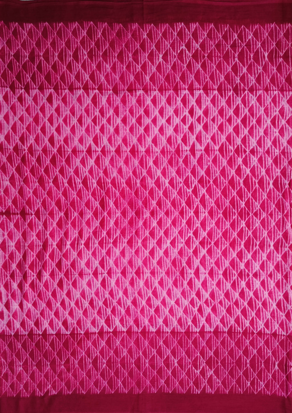 Shibori Cotton Mulmul Saree- Pink 1 - Wefta