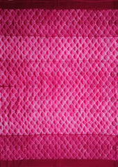 Shibori Cotton Mulmul Saree- Pink 1 - Wefta