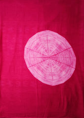 Shibori Cotton Mulmul Saree- Pink 2 - Wefta