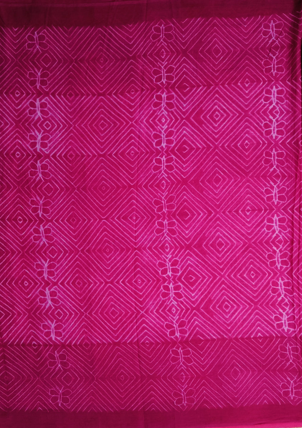 Shibori Cotton Mulmul Saree- Pink 2 - Wefta