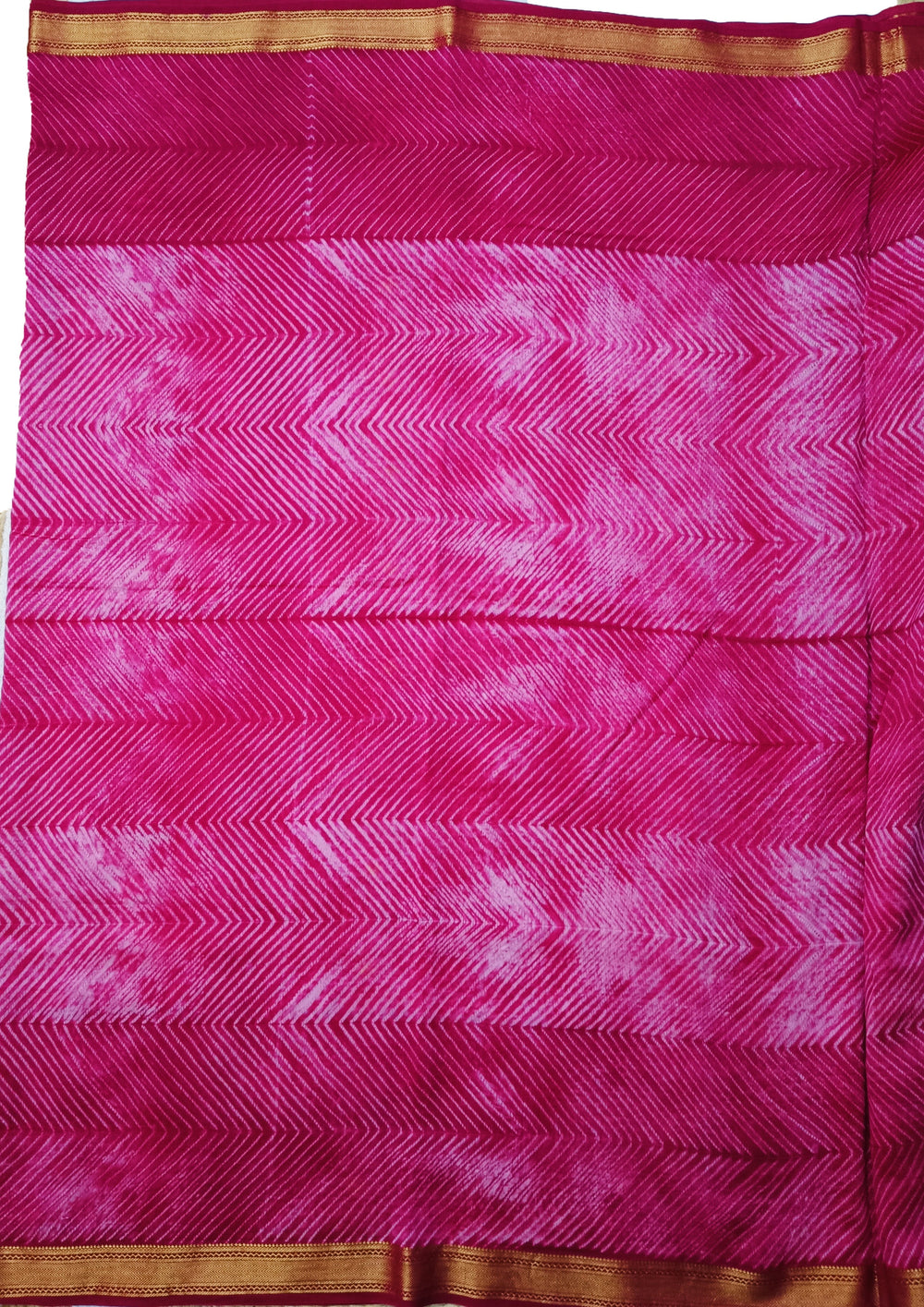 Shibori Maheshwari Saree S3- Pink 1 - Wefta