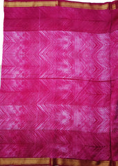 Shibori Maheshwari Saree S3- Pink 1 - Wefta