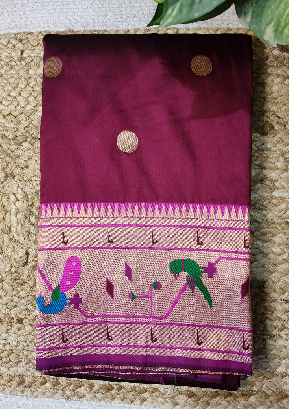 Soft Paithani - 04Wine - Wefta