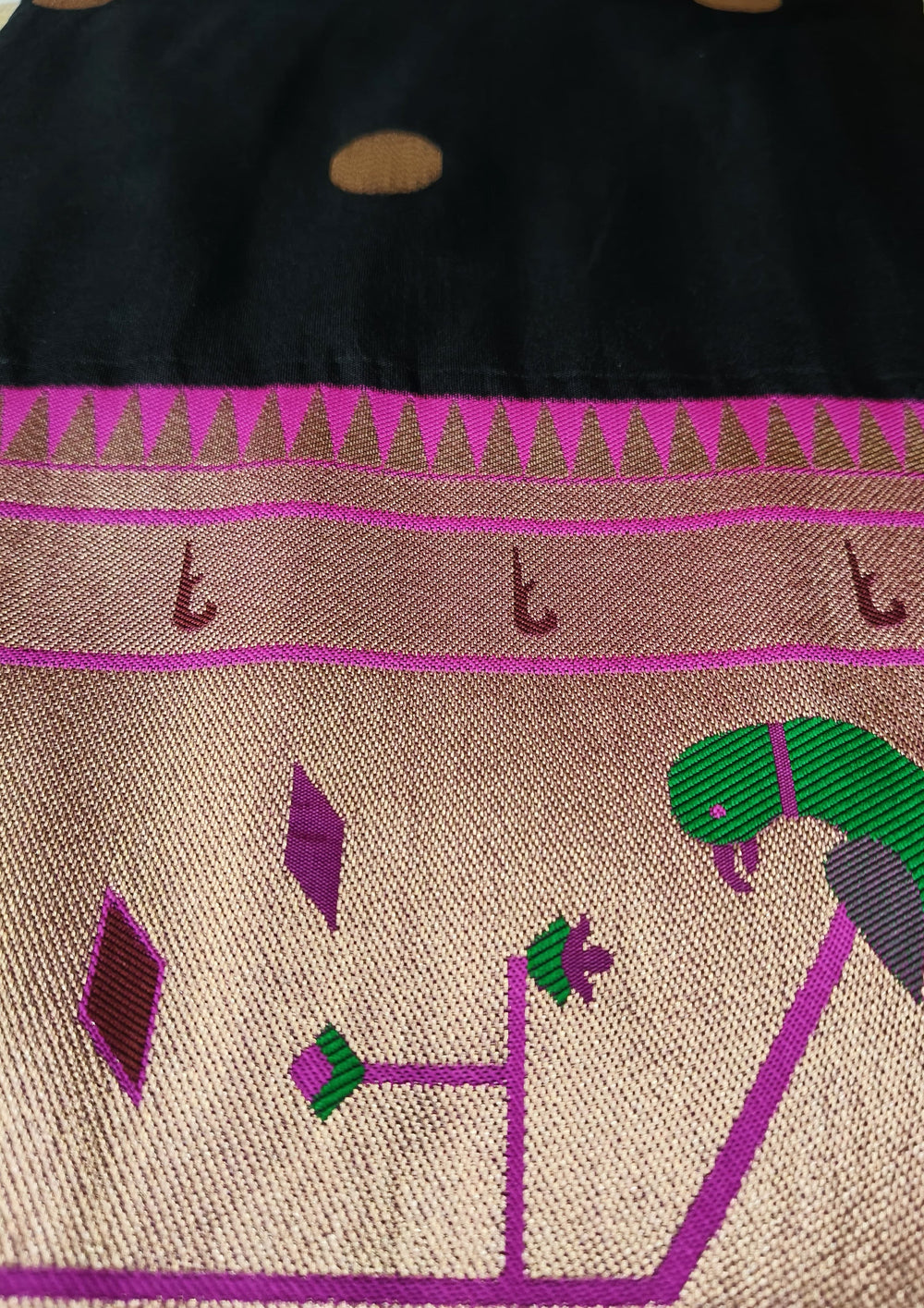 Soft Paithani - 06Black - Wefta