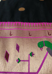 Soft Paithani - 06Black - Wefta