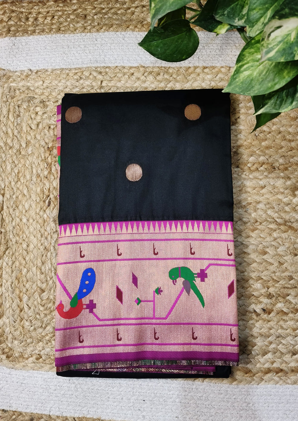 Soft Paithani - 06Black - Wefta