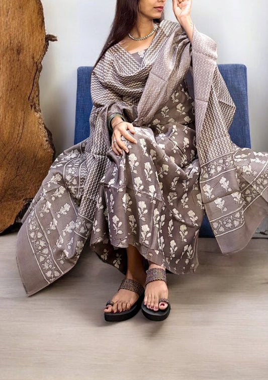 Bagru Chanderi Suit- Kashish 01