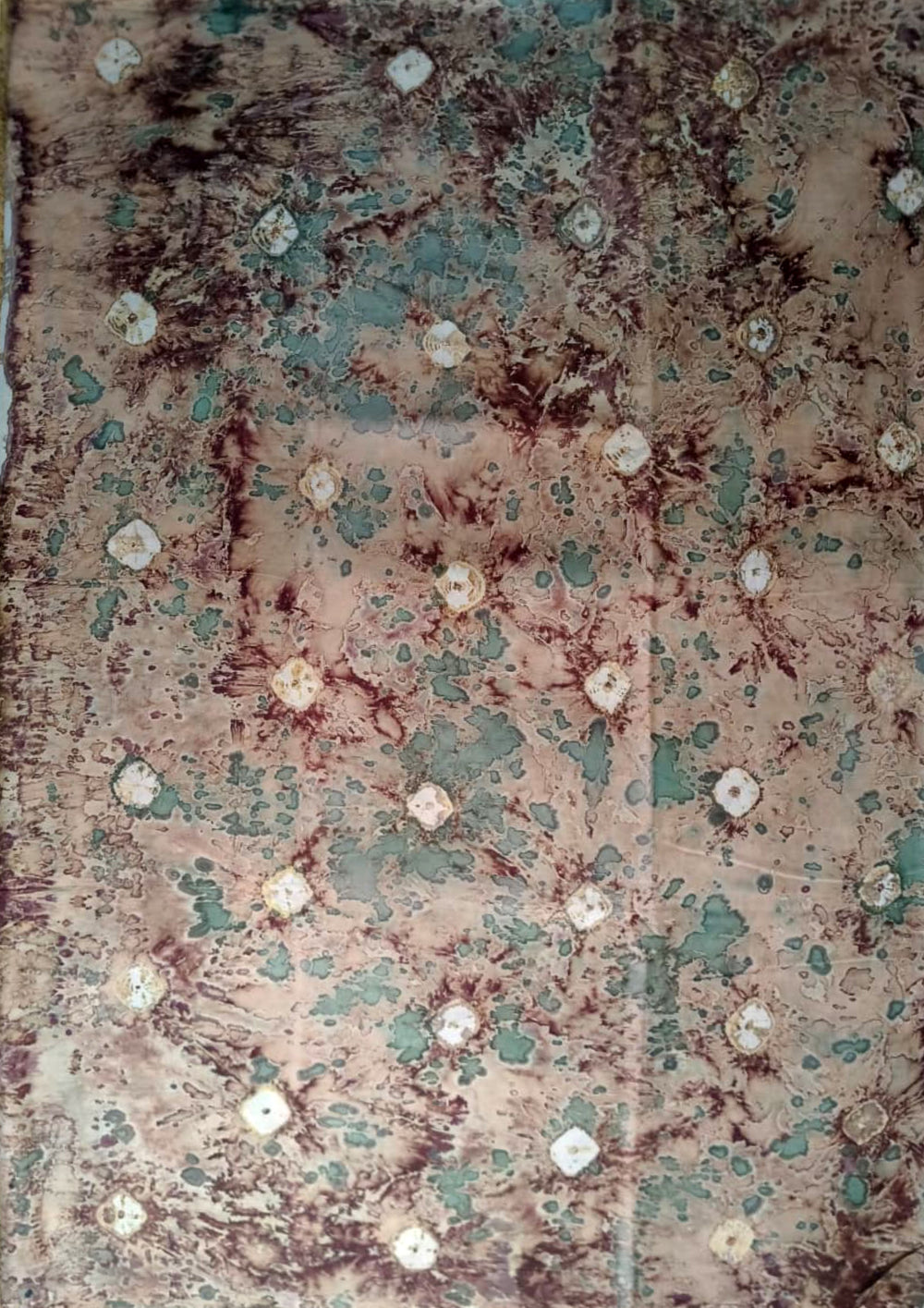 Tie - Dye Printed Saree - Beige DP7 - Wefta