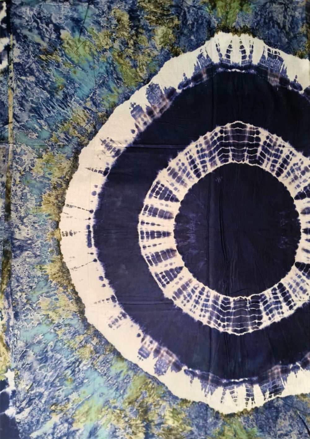 Tie - Dye Printed Saree - Blue DP9 - Wefta