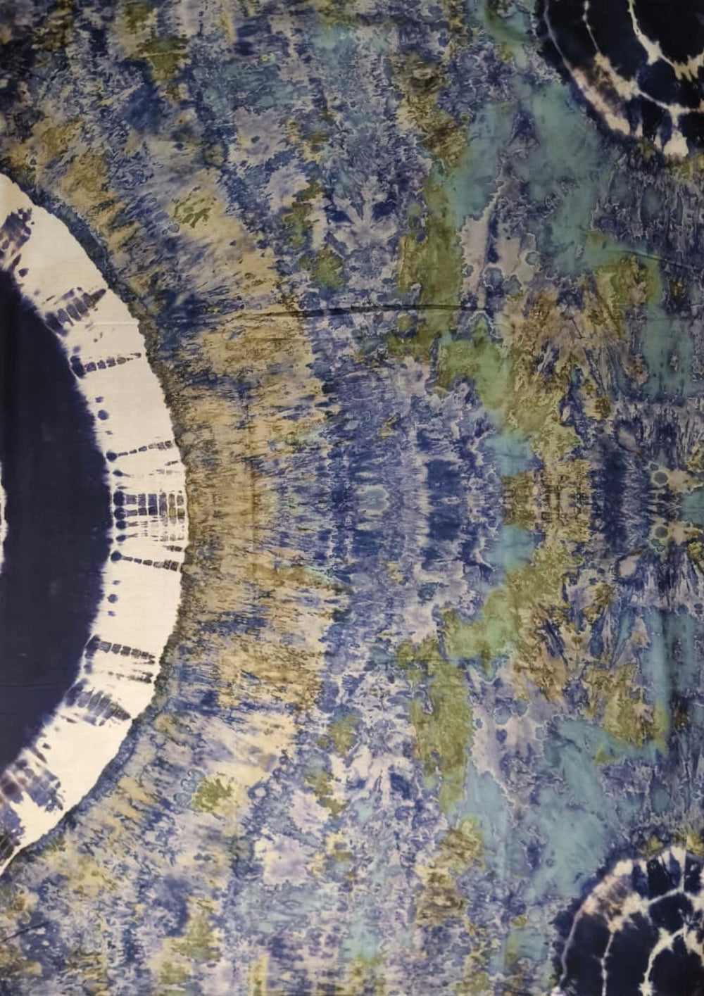 Tie - Dye Printed Saree - Blue DP9 - Wefta