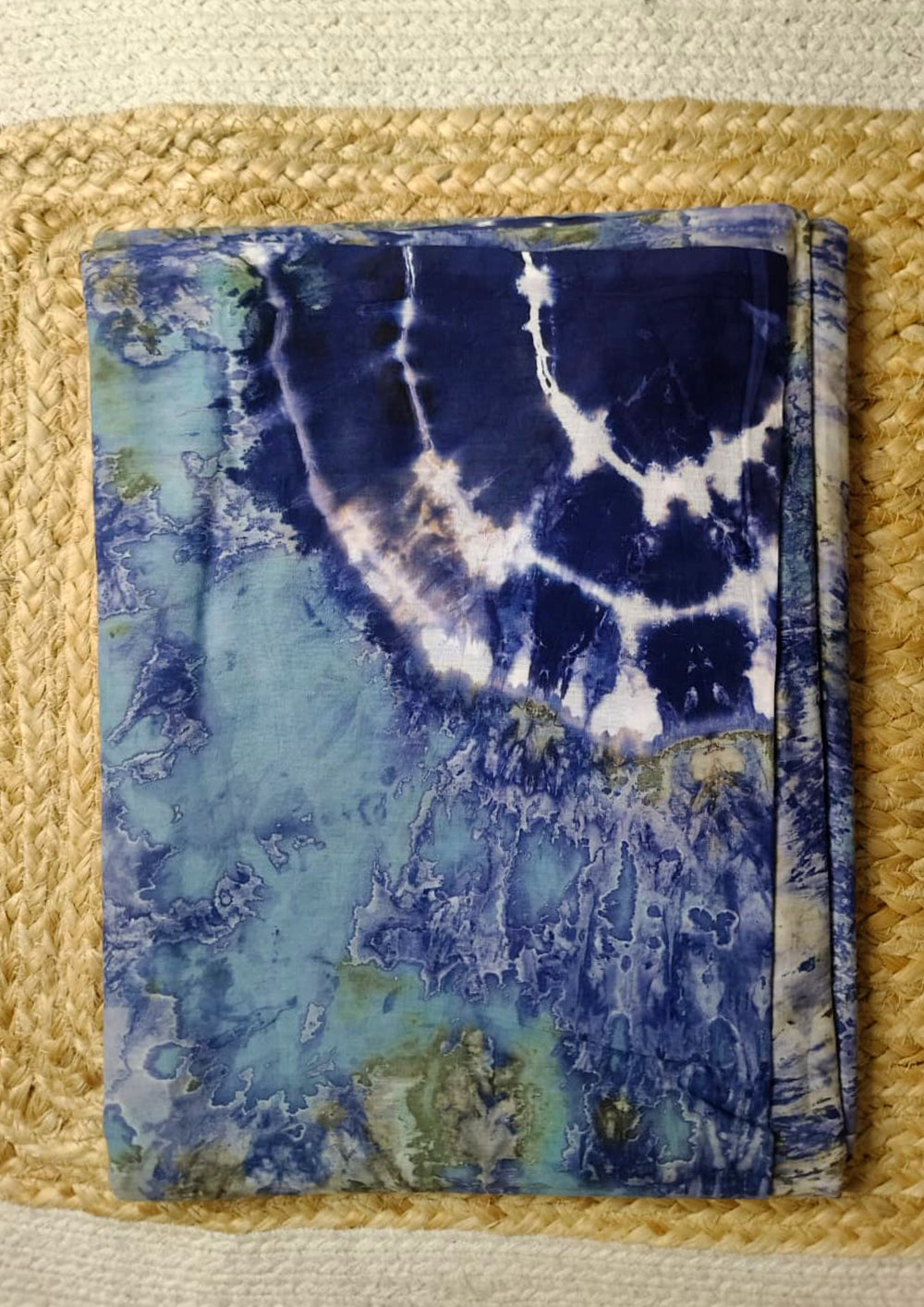 Tie - Dye Printed Saree - Blue DP9 - Wefta