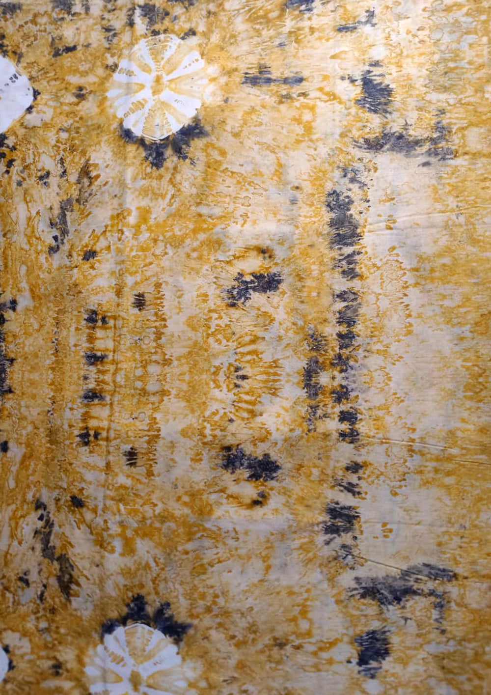 Tie - Dye Printed Saree - Mustard Yellow DP8 - Wefta