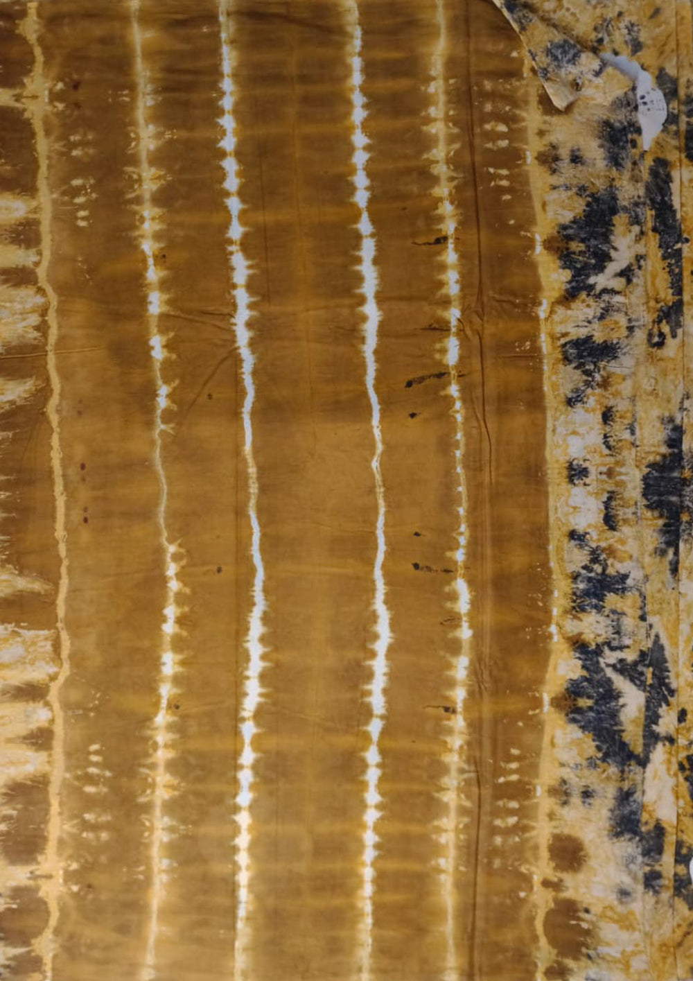 Tie - Dye Printed Saree - Mustard Yellow DP8 - Wefta