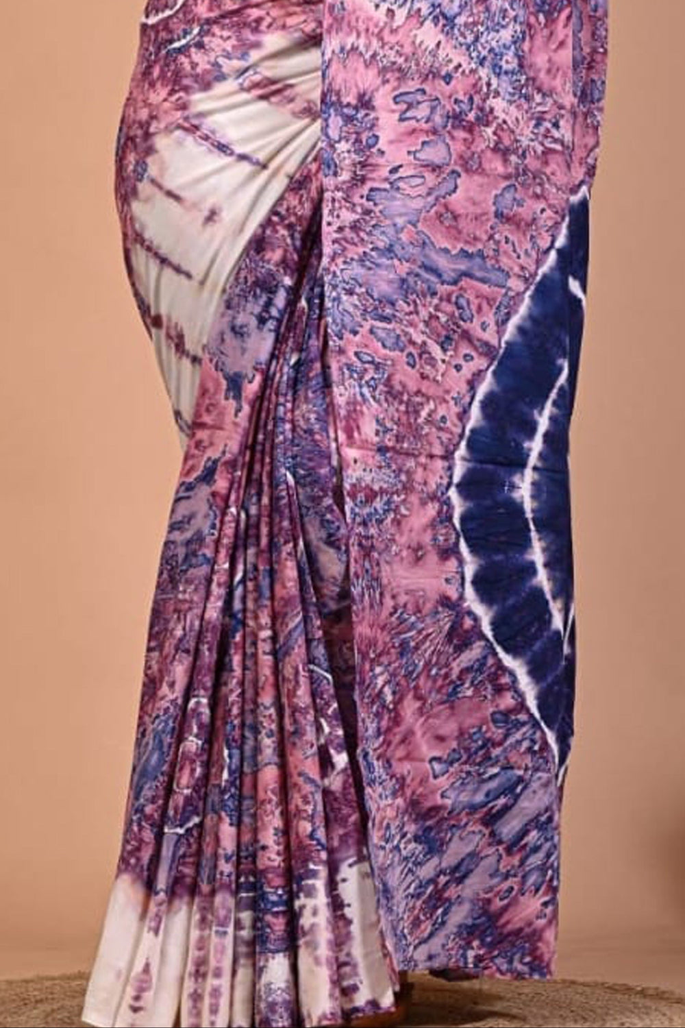 Tie - Dye Printed Saree - Purple DP6 - Wefta