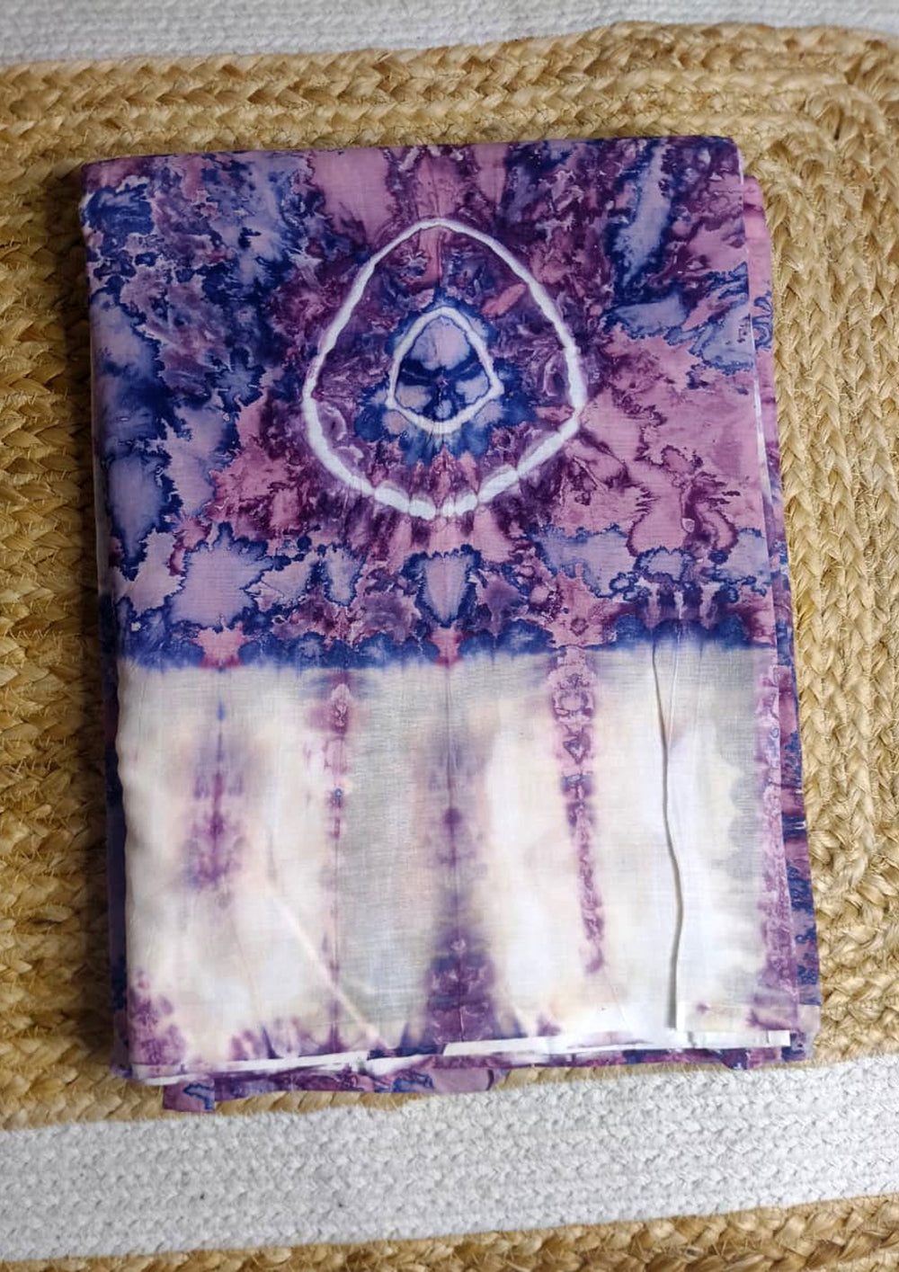 Tie - Dye Printed Saree - Purple DP6 - Wefta